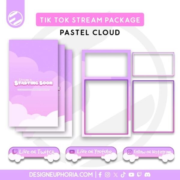 Pastel Cloud TikTok Stream Overlay