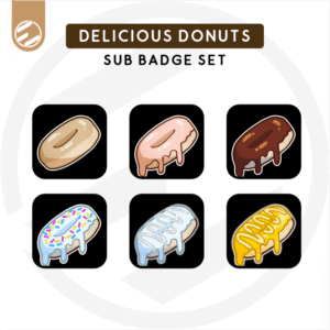 [ Stream Assets ] Delicious Donuts Sub Badge Set