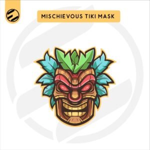 Mischievous Tiki Mask Mascot Logo