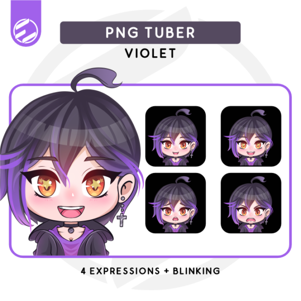 Violet Adoptable PNG Tuber [ 1 of 1 ]