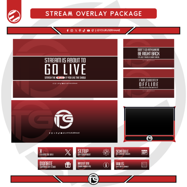 Radiant Red Rush Stream Overlay Kit