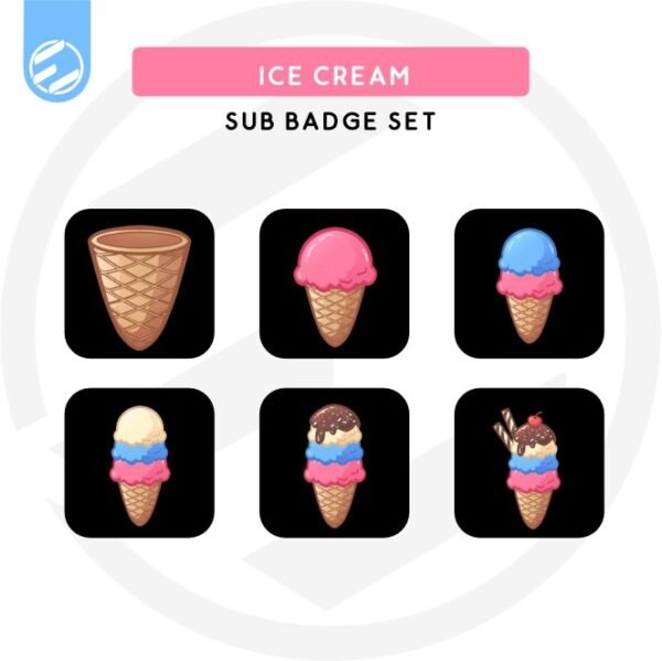 Ice Cream Sub Badge Set