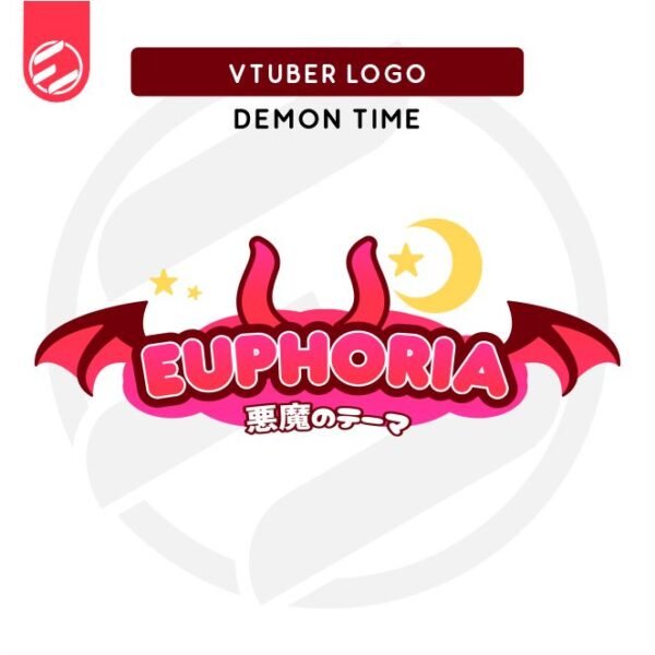 Customizable Vtuber Logo - Demon Time