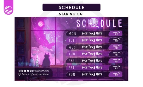 Customizable Schedule Card - Stargazer